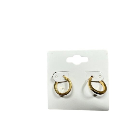 3-Pair Gold Tone Earrings Set – Hearts & Hoops - Picture 4 of 8